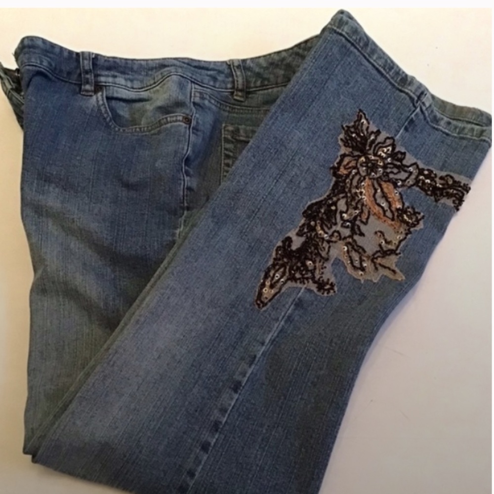 90s Vintage INC Denim Exclusive Decoration on the one side size 10P Jeans - Picture 7 of 7